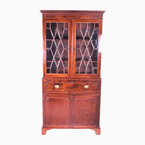 Secretaire antico inglese con libreria