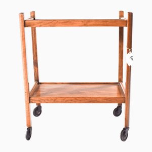 Vintage Danish Oak Tea Table, 1950s
