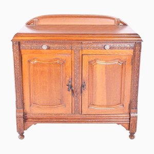 Antikes hohes Sideboard aus Eiche, 19. Jahrhundert