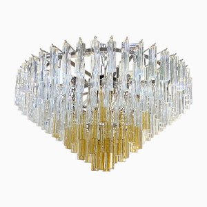 Amber Quadriedro Murano Style Glass Chandelier by Simoeng