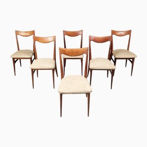 Mid-Century Modern Belgian Dining Chairs, 1960s, Set of 6