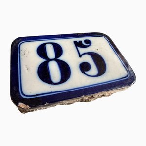 Numero civico antico in ceramica, Italia