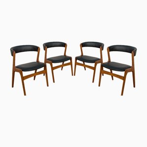 Sillas de comedor danesas Mid-Century, años 60. Juego de 4