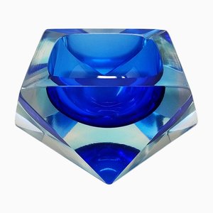 Blue Ashtray by Flavio Poli for Seguso, 1960s