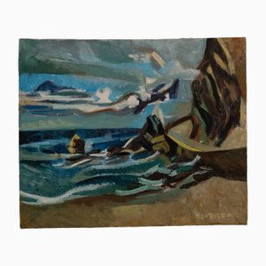 Enzo Benedetto, Second Futurist Landscape, 1960s, Oil on Canvas