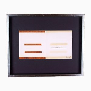 Hermann Goepfert, La lune en rodage II, Collage with Metal Application