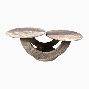 Vintage Two-Tier Marble Coffee Table, 1970s