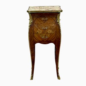 Louis XV Bedside Table in Rosewood and Oak, 1970s