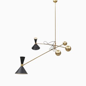 Gegengewichtslampe aus Messing
