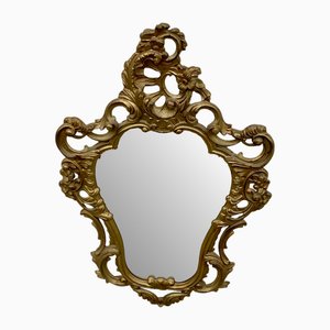 Vintage Baroque Mirror in Gilded Wood, 1980s