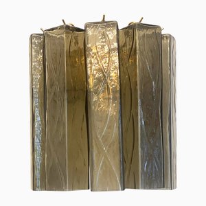 Fumè Squared Murano Glass Wall Sconce by Simoeng