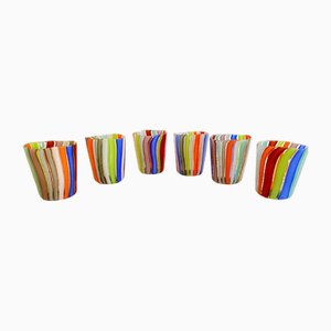 Verres Style Murano Multicolores par Simoeng, Set de 6