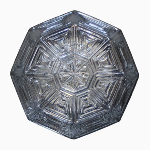 Mid-Century Octogon Klarglas Wandleuchten Unterputz