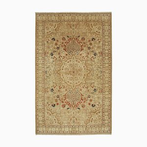 Beigefarbener Vintage Oushak Teppich