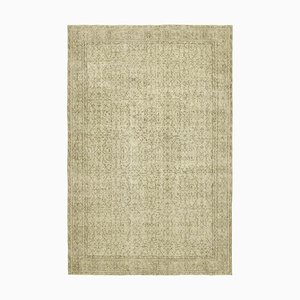 Handgefertigter Vintage Teppich in Beige