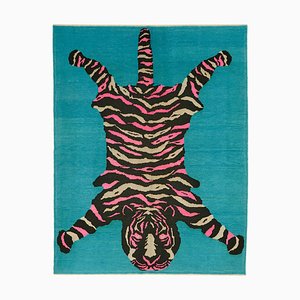 Handgefertigter Vintage Tiger Teppich