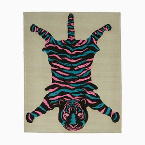 Vintage Handmade Tiger Rug