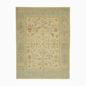 Vintage Hand-Knotted Oushak Rug
