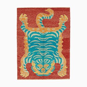 Handgefertigter Tiger Teppich