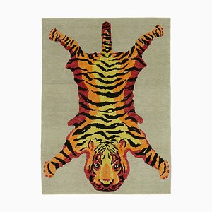 Vintage Handmade Tiger Rug
