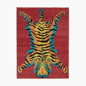 Vintage Handmade Tiger Rug
