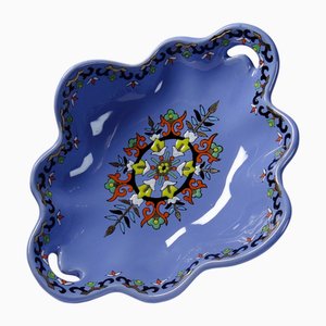 Vintage Earthenware and Enamelled Empty Pocket Chârtres Model from Manufacture Des Emaux De Longwy, 1798