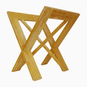 Vintage Scandinavian Magazine Rack in Wood, 1970s