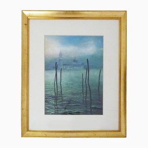 Himayre, View of Venice, 1980s, Painting, Framed