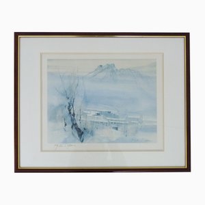Ryton Cazenave, Ariège, litografía, años 70