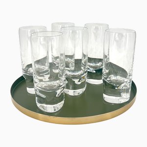Vintage Pitagora Tall Tumbler Glasses by Marco Zanuso for Arnolfo Di Cambio, Italy, 1969, Set of 6