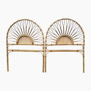 Kopfteile aus Bambus & Rattan, Frankreich, 1960er, 2er Set
