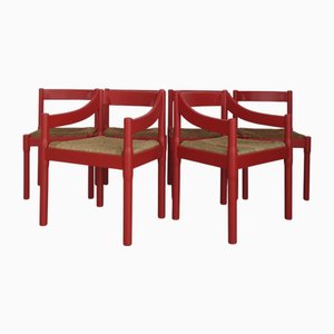 Italian Carimate Model Chairs by Vico Magistretti for Cassina, 1960s, Set of 6