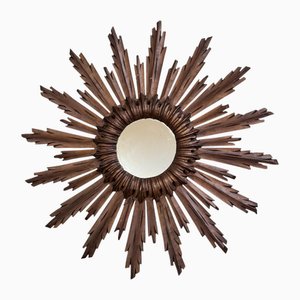 Witches Sun Mirror in Gilded Wood, 1950s