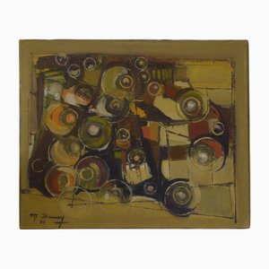 Boussy, Abstract Composition, 1977, Canvas Painting