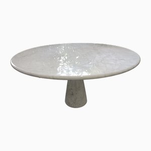 M Series Table in White Marble by Angelo Mangiarotti for Tisettanta, 1980s
