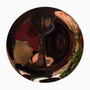 Miroir Convexe en Bronze avec Structure Ajustable en Fer