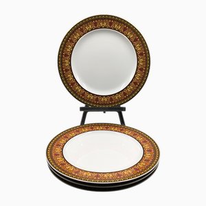 Medusa Red Breakfast Plates by Versace for Rosenthal, 1990s, Set of 4