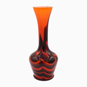 Murano Opal Glass Swirl Vase attributed to Carlo Moretti, 1970s