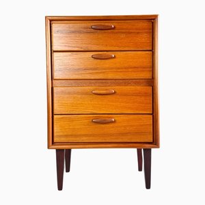 Mid-Century Bedside Chest of Drawers in Teak from Heinrich Riestenpatt RT Möbel