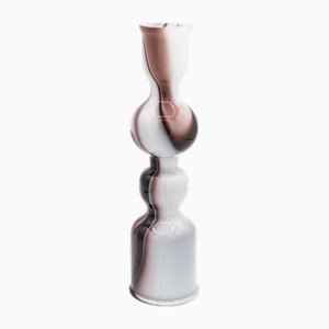 Vintage Murano Opal Glass Vase by Carlo Moretti, 1970s