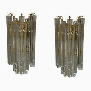 Murano Glass Prism Sconces by Paolo Venini, 1970s, Set of 2