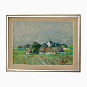 Carl Berndtsson, Landscape, 1960s, Oil on Canvas, Framed