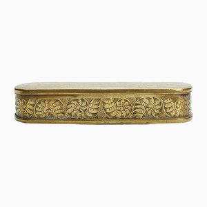 Dutch Engraved Brass Snuffbox, 1700s
