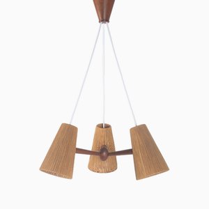 Lampada a sospensione vintage attribuita a Temde Leuchten, anni '60