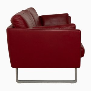 Vida 3-Sitzer Sofa aus Rotwein Leder von Rolf Benz
