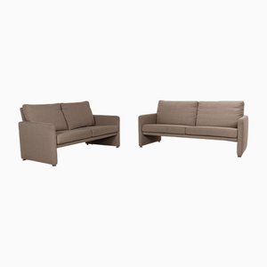 Set of 3-Seater Sofas in Beige Fabric from Willi Schillig