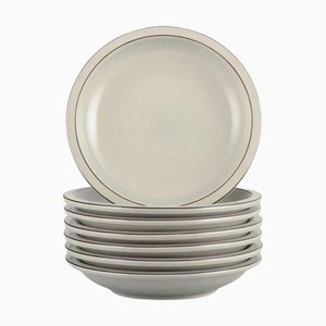 Deep Plates in Stoneware from Bing & Grøndahl colombia, 1970s, Set of 7