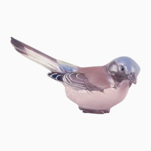 Figurine of a Shrike in Porcelain by Dahl Jensen, 1930s