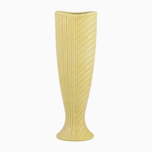 Yellow Glaze Ceramic Vase in Chamotte Clay by Gunnar Nylund for Rörstrand