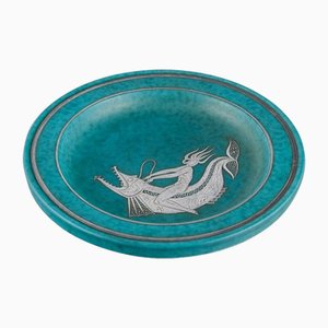 Argenta Ceramic Bowl on Four Feet by Wilhelm Kåge for Gustavsberg, 1940s